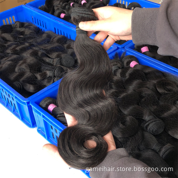 Wholesale Raw Brazilian Virgin Human Hair Vendors Bundles Natural Black For Black Woman Body Wave Cuticle Hair